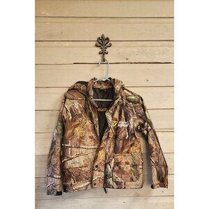 Vintage Scent Shield Rain Blocker Camouflage Hoodie Jacket Youth L